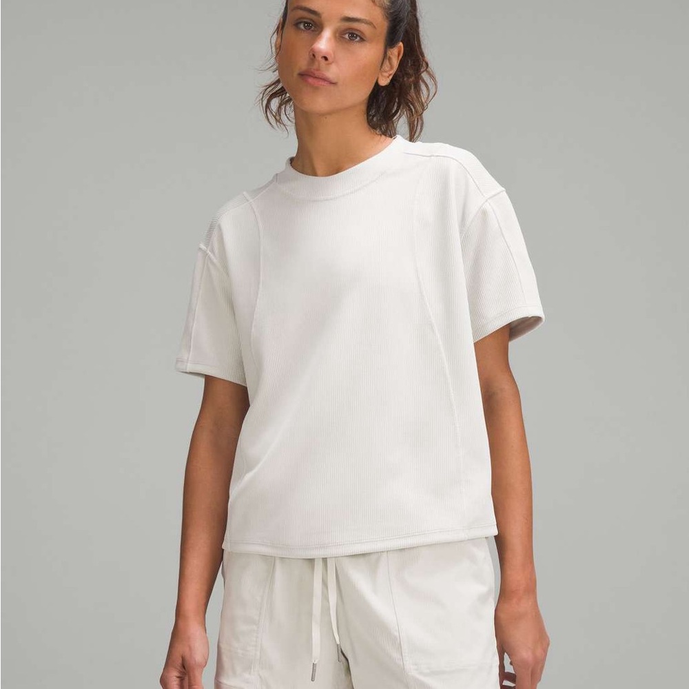 lululemon athletica Short Sleeve Ribbed Tee in bone